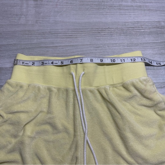 Nike Yellow Terry Cloth Retro 2” Inseam High Waist Shorts Women’s Size Small - Picture 11 of 13